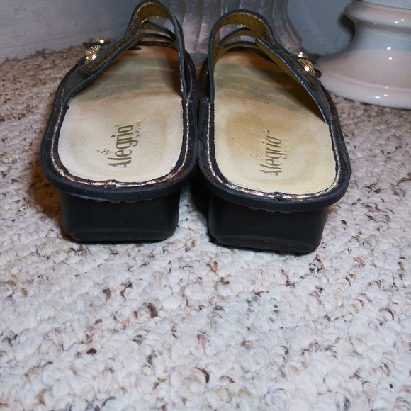 Alegria Fiona Metallic Tortoise Colored, Rhinestone Studded Strappy Sandals - Picture 8 of 10